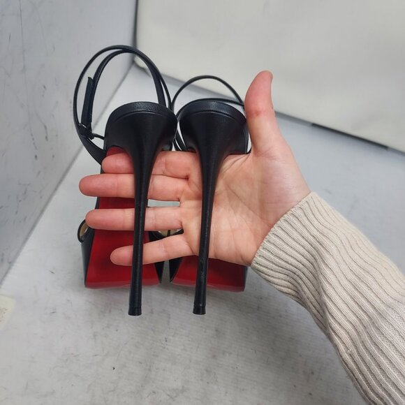 Christian Louboutin Loubi Queen Alta Black Platform Sandal - Picture 10 of 16